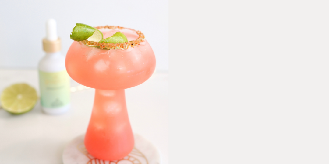 Watermelon Margarita Mushroom Mocktail